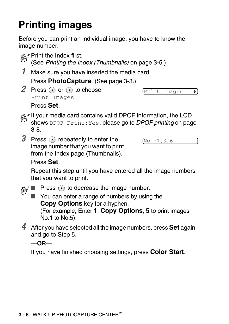 Printing images, Printing images -6, See printing images | Brother DCP-110C User Manual | Page 50 / 107
