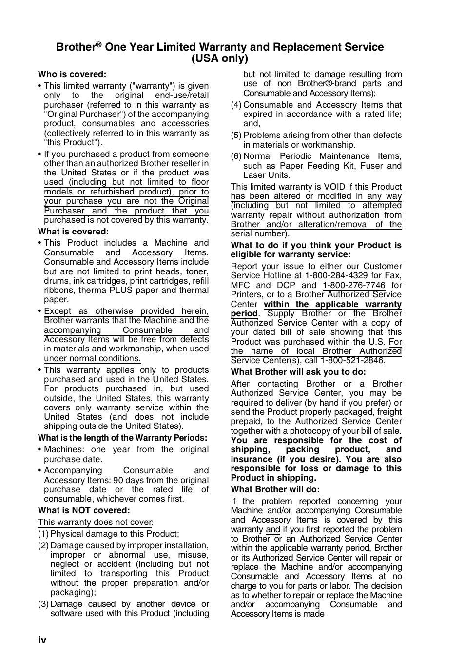 Brother | Brother DCP-110C User Manual | Page 6 / 107