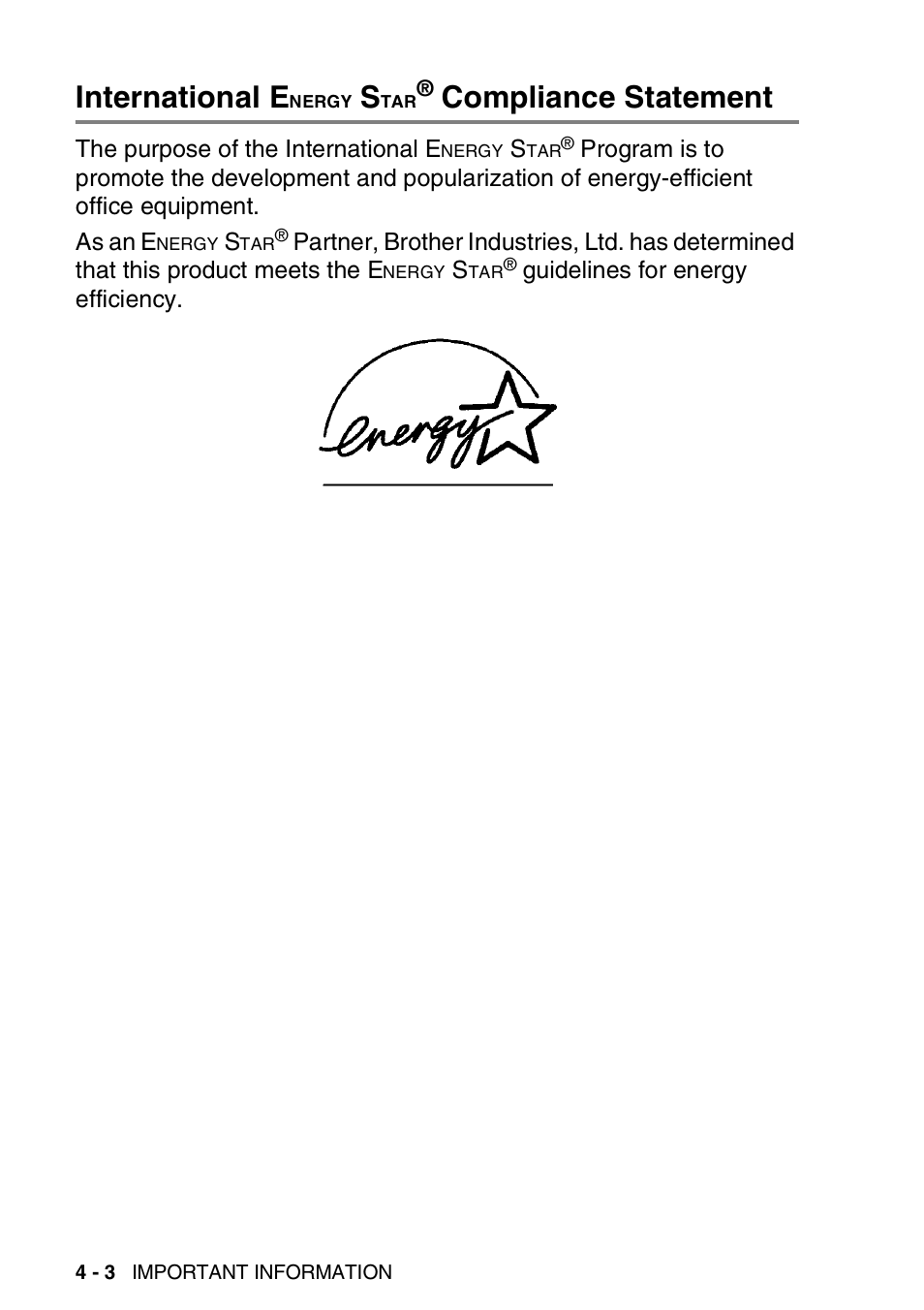 International energy star® compliance statement, International e, Nergy | Compliance statement -3, Compliance statement | Brother DCP-110C User Manual | Page 64 / 107