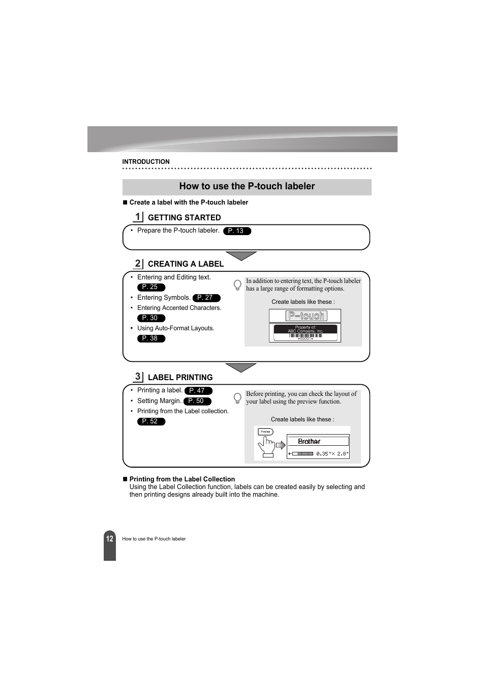 How to use the p-touch labeler, How to use the p-touch labeler 1 | Brother PT-H300 User Manual | Page 18 / 73