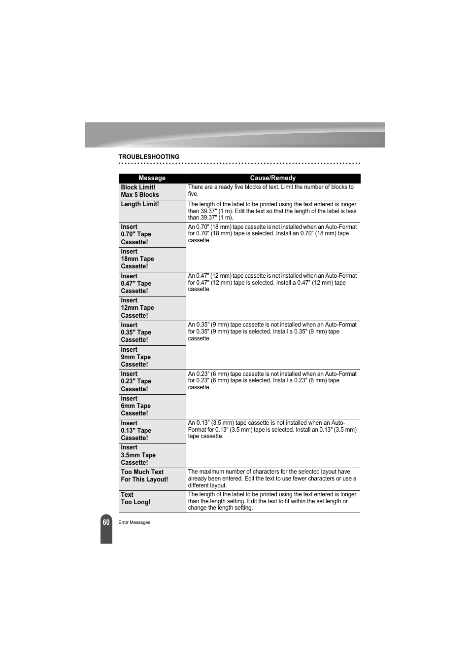 Brother PT-H300 User Manual | Page 66 / 73