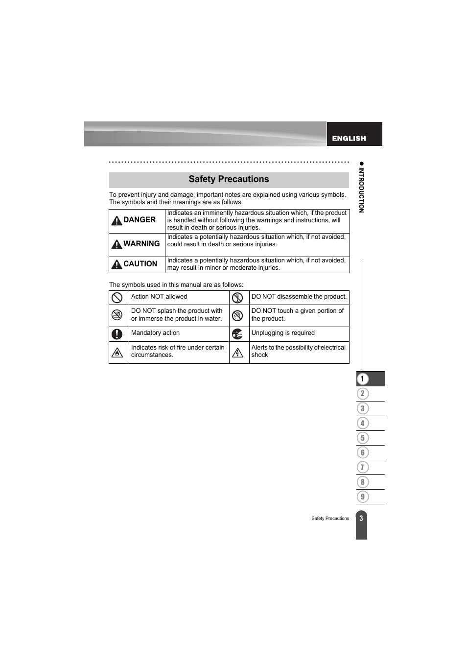 Safety precautions | Brother PT-H300 User Manual | Page 9 / 73