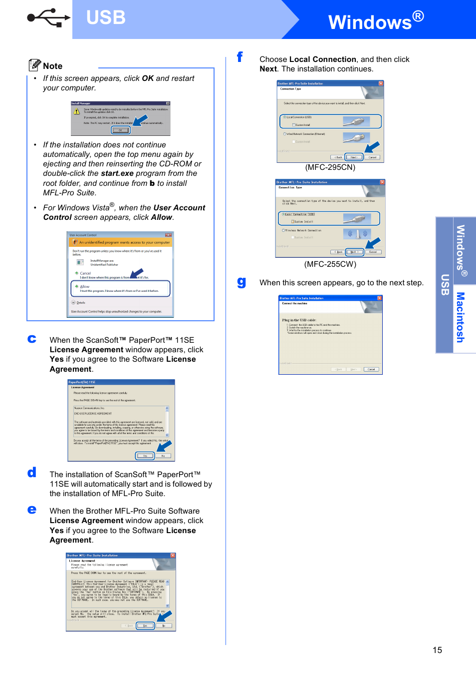 Windows | Brother MFC-255CW User Manual | Page 15 / 46