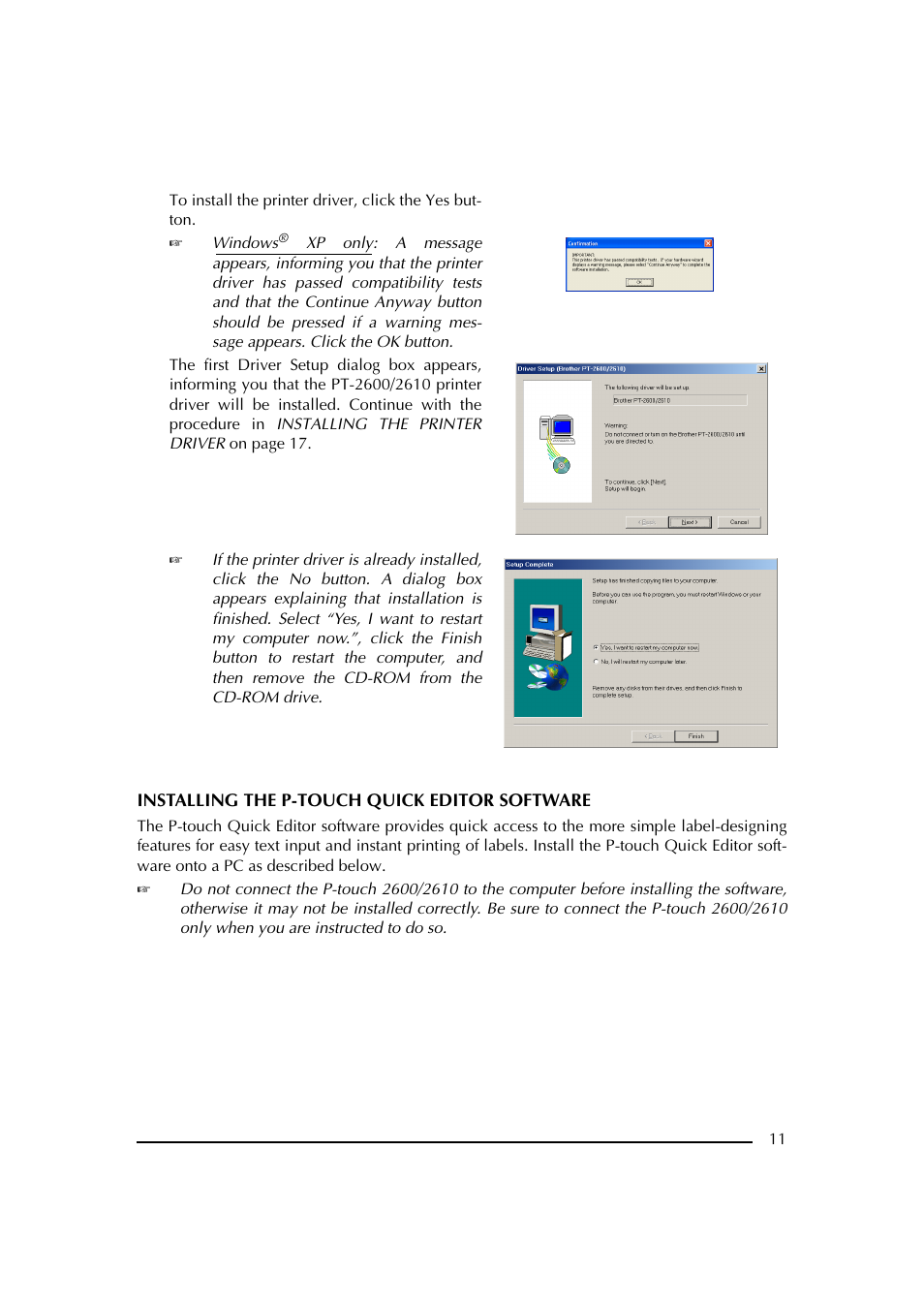 Brother PT-2600 User Manual | Page 18 / 250
