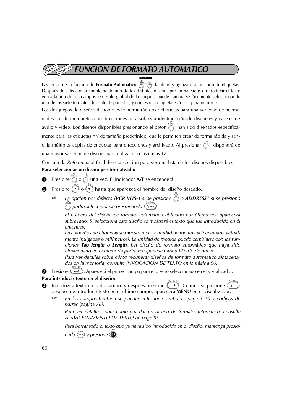 Función de formato automático | Brother PT-2600 User Manual | Page 202 / 250