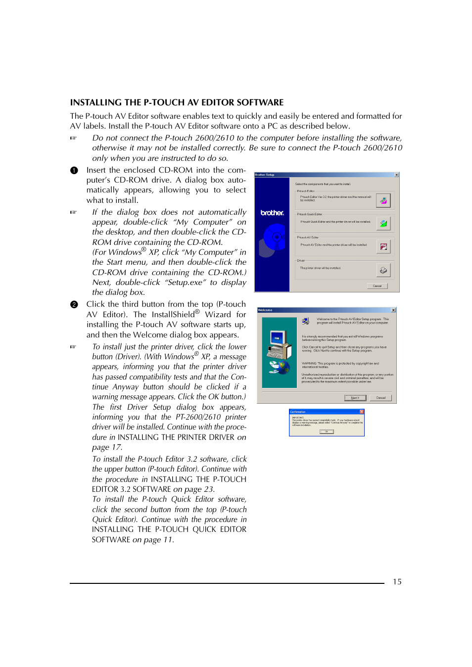 Brother PT-2600 User Manual | Page 22 / 250