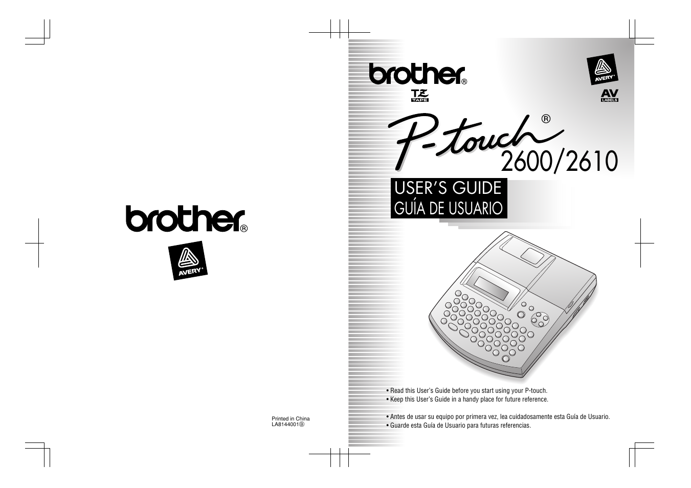 User’s guide guía de usuario | Brother PT-2600 User Manual | Page 250 / 250