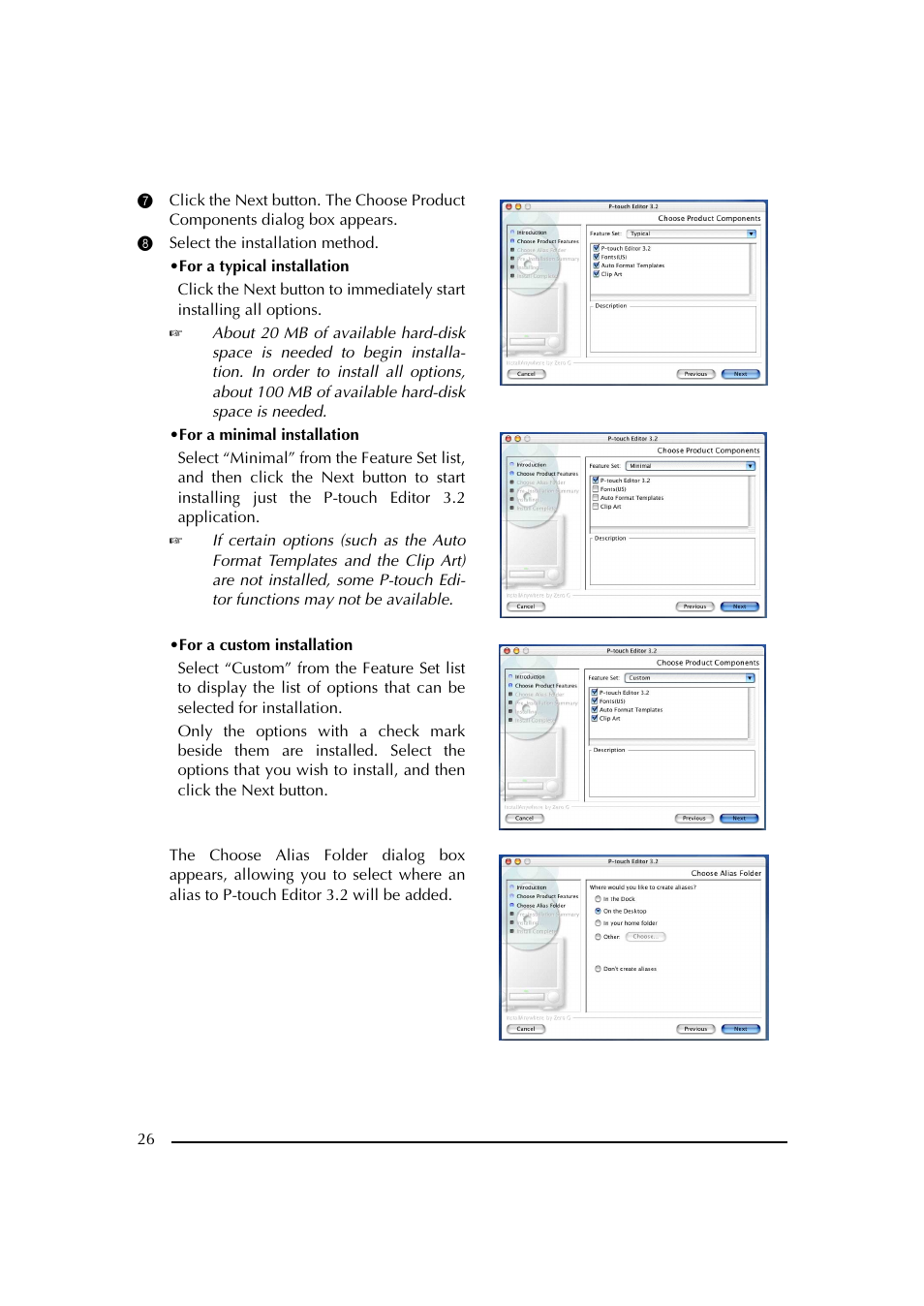 8 select the installation method | Brother PT-2600 User Manual | Page 33 / 250