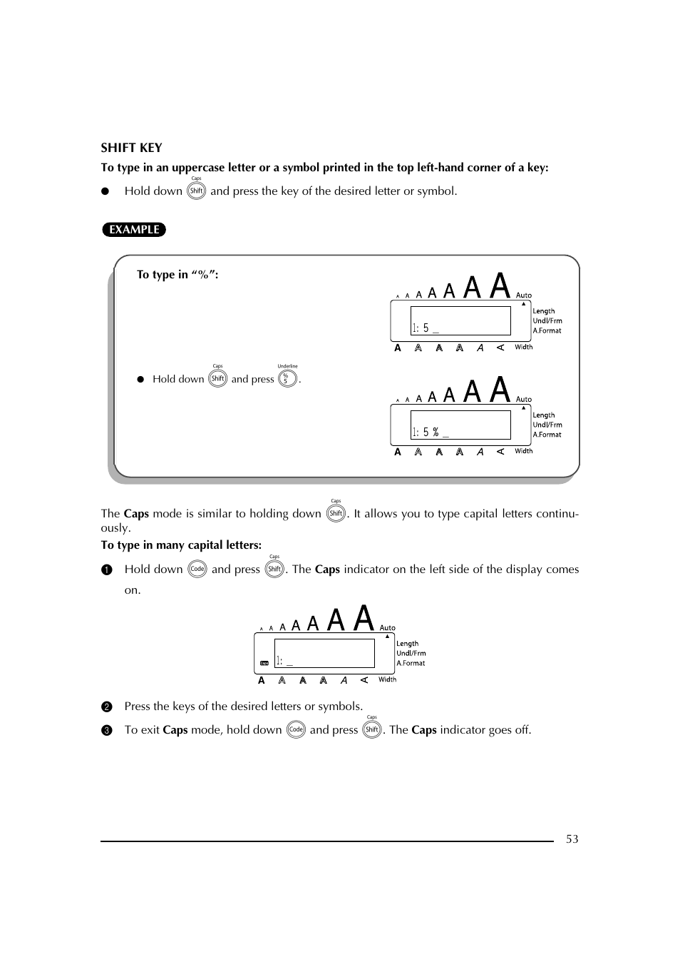 2 press the keys of the desired letters or symbols | Brother PT-2600 User Manual | Page 60 / 250