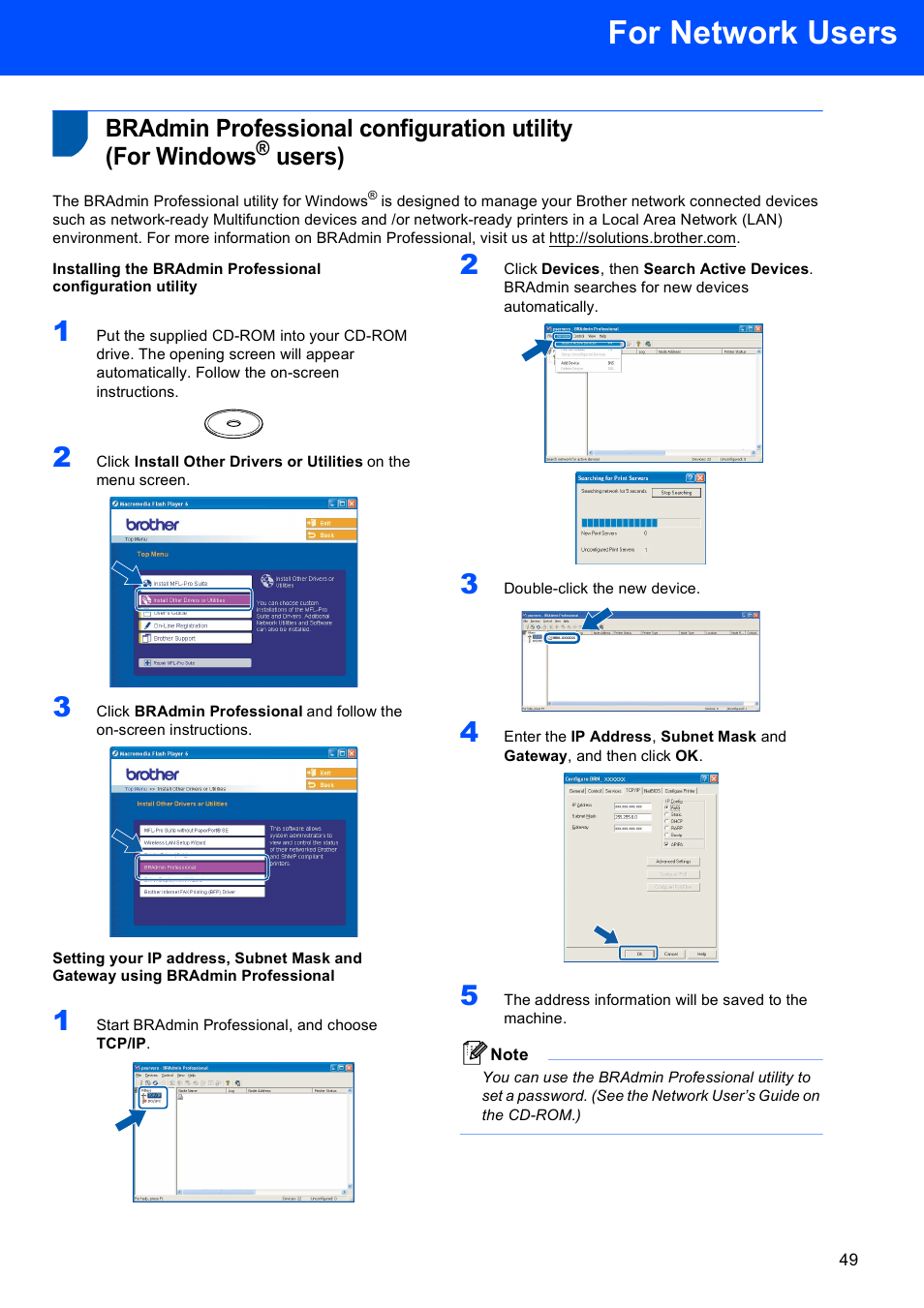 For network users, Users) | Brother MFC-665CW User Manual | Page 51 / 57