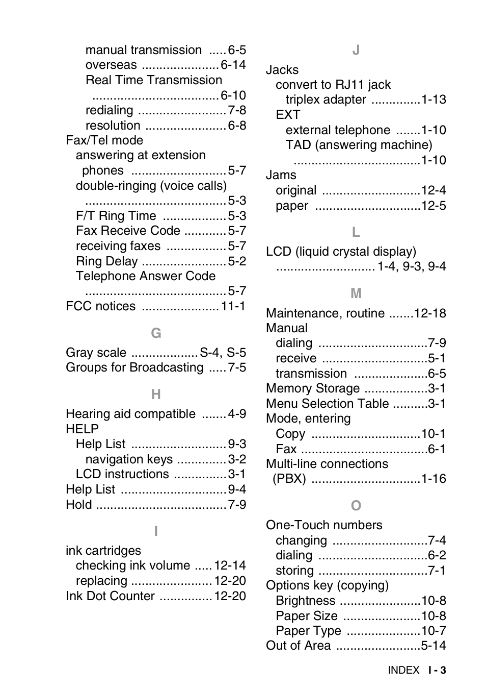Brother FAX-1820C User Manual | Page 175 / 181