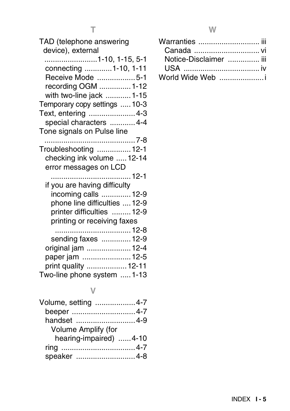 Brother FAX-1820C User Manual | Page 177 / 181