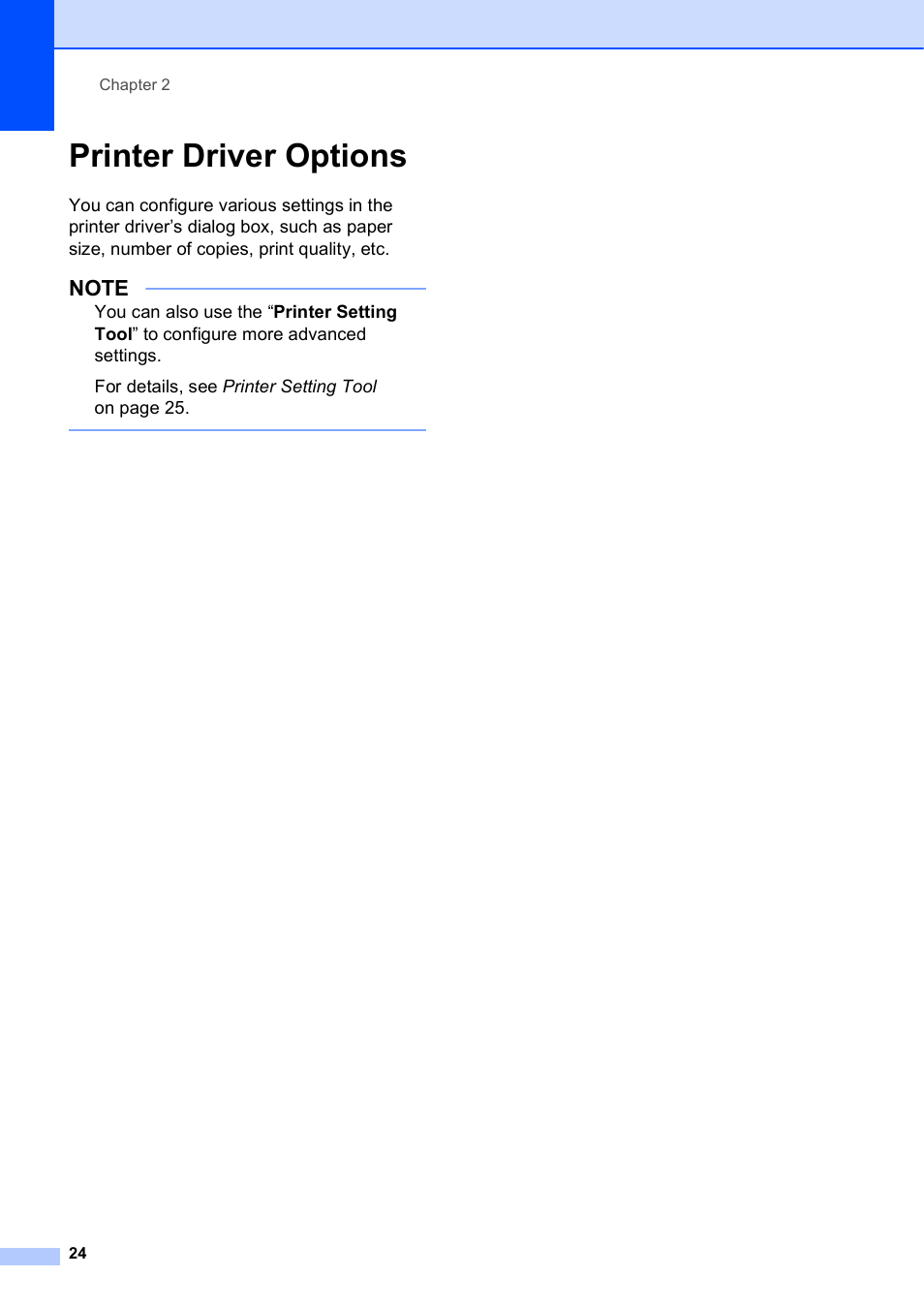 Printer driver options | Brother TD-2120N User Manual | Page 30 / 122