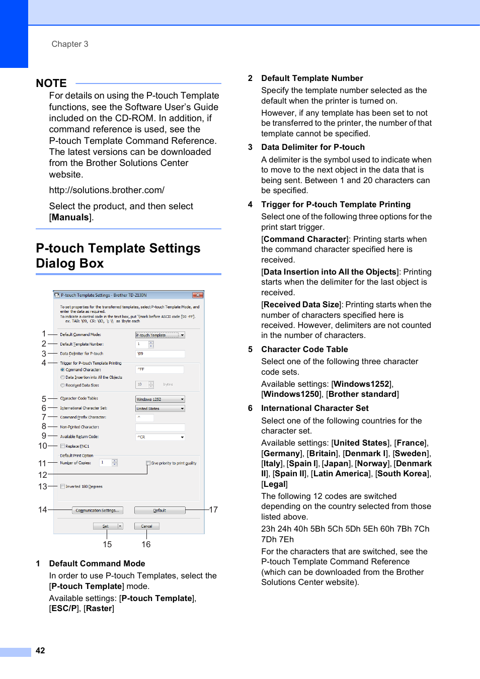 P-touch template settings dialog box | Brother TD-2120N User Manual | Page 48 / 122