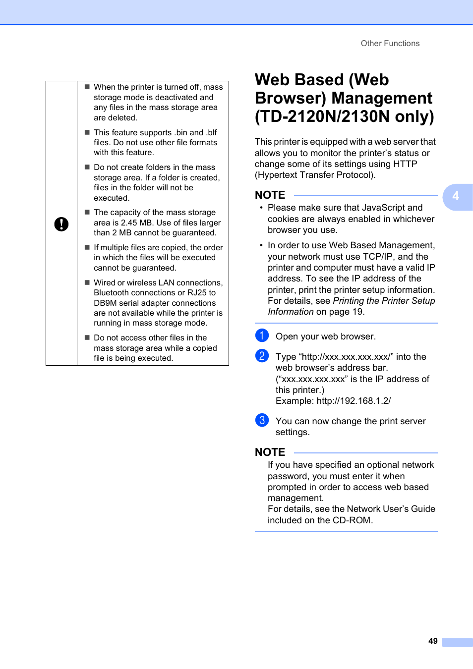 Brother TD-2120N User Manual | Page 55 / 122