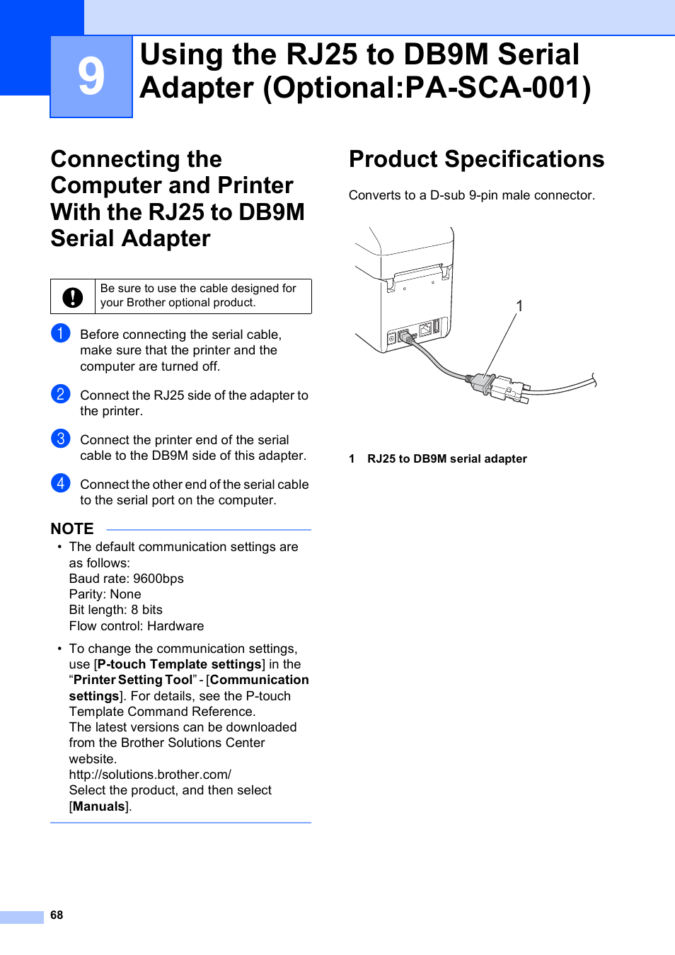 Product specifications | Brother TD-2120N User Manual | Page 74 / 122