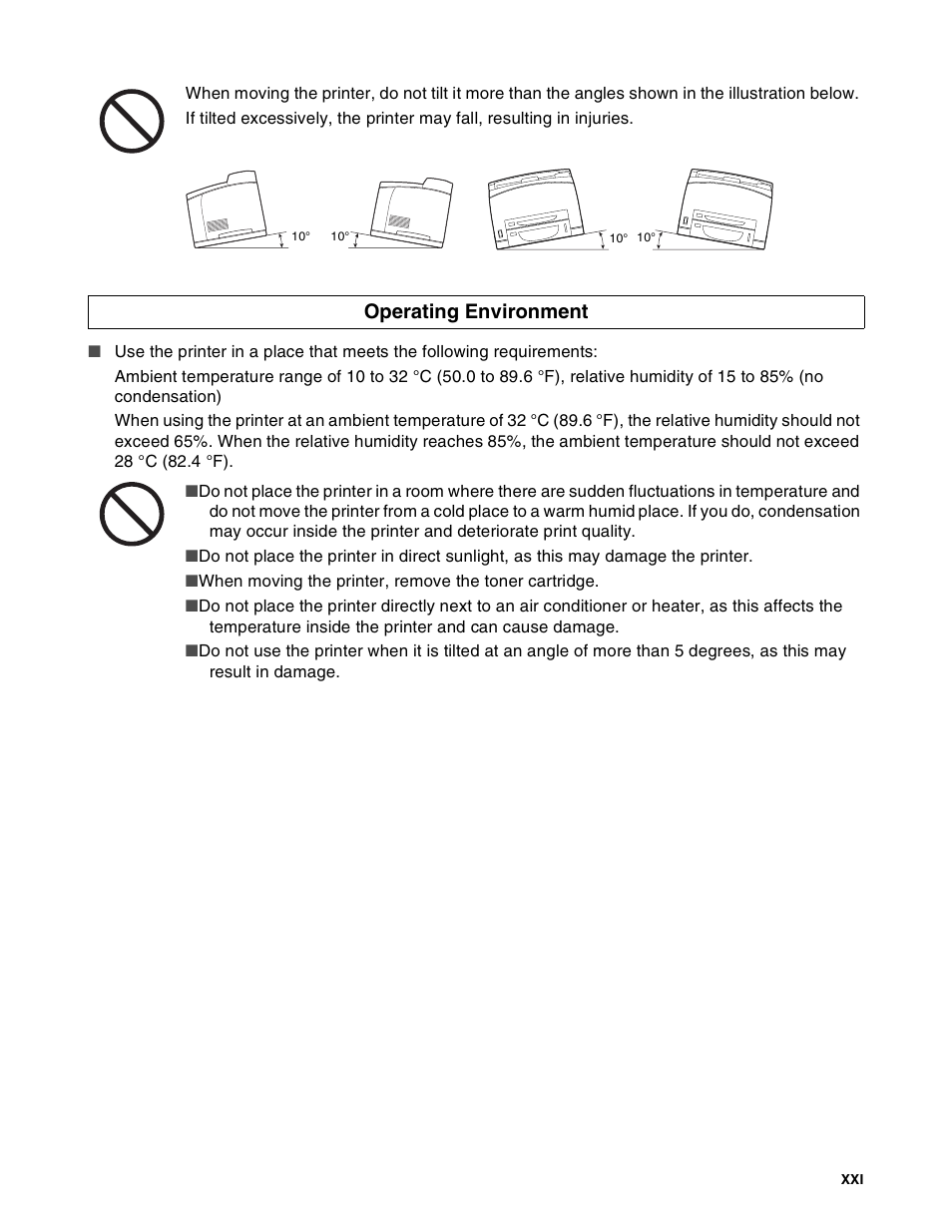 Operating environment | Brother HL-8050N User Manual | Page 22 / 216