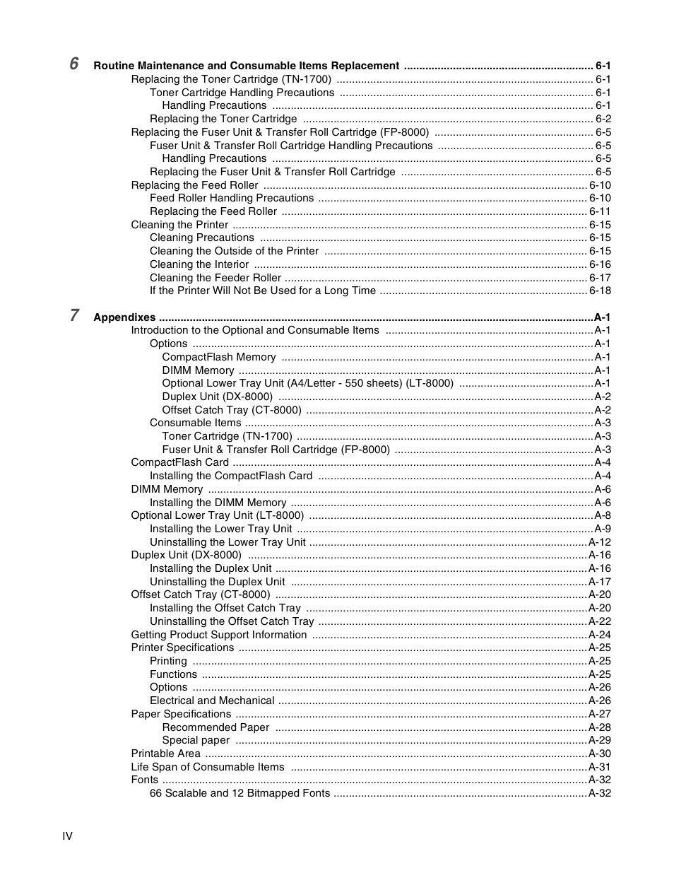 Brother HL-8050N User Manual | Page 5 / 216