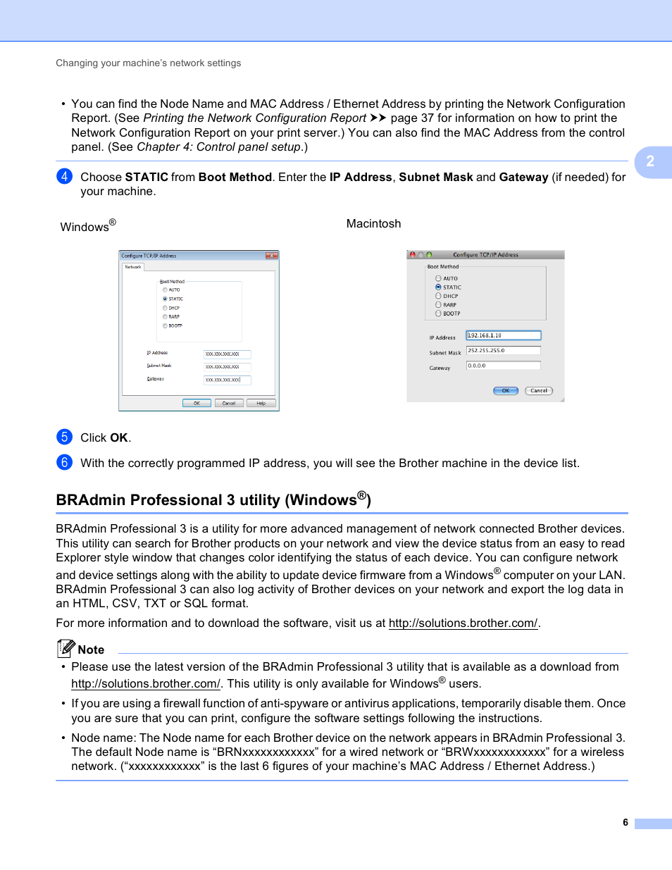 Bradmin professional 3 utility (windows®), Bradmin professional 3 utility (windows | Brother HL-S7000DN User Manual | Page 12 / 117