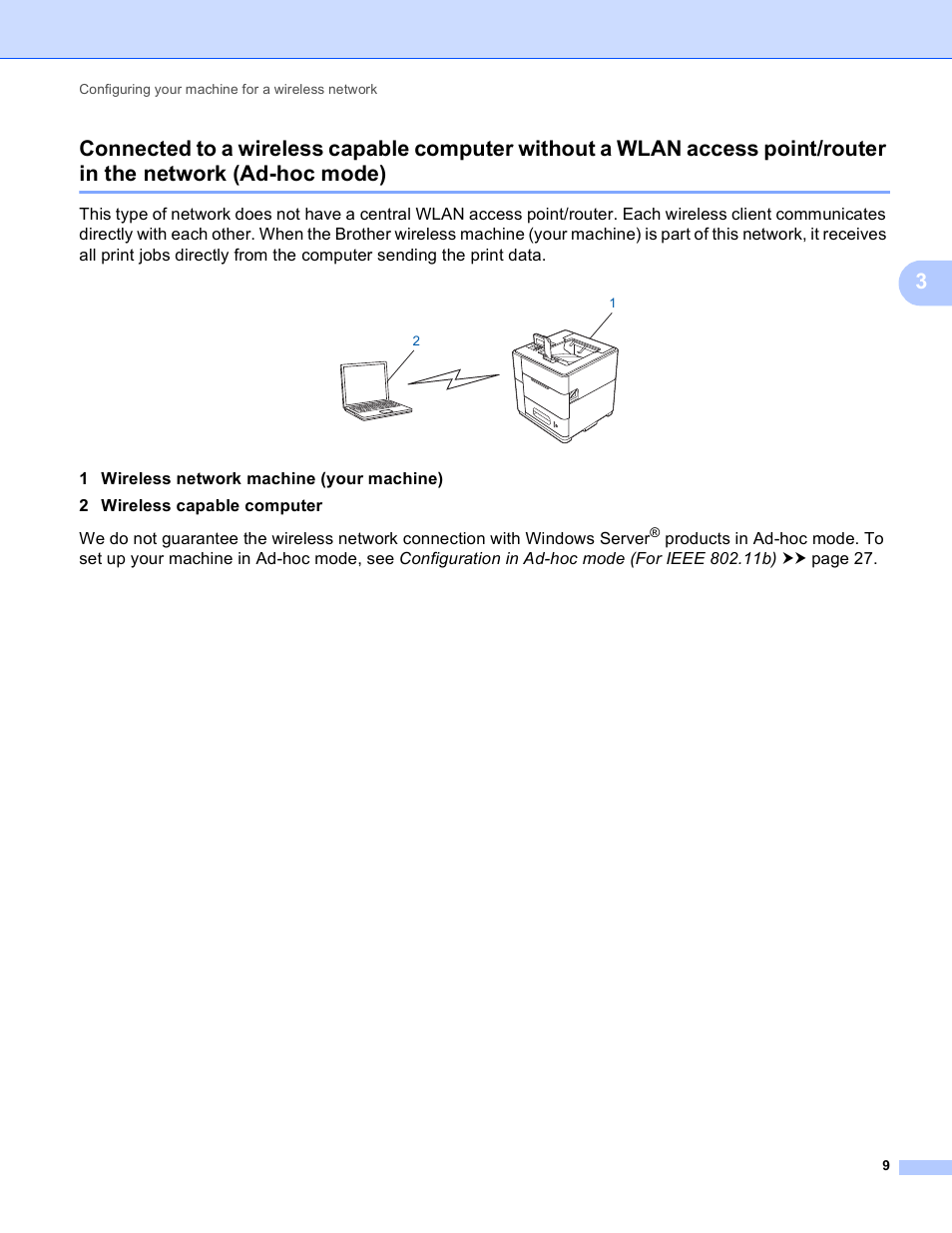 Ad-hoc mode) | Brother HL-S7000DN User Manual | Page 15 / 117