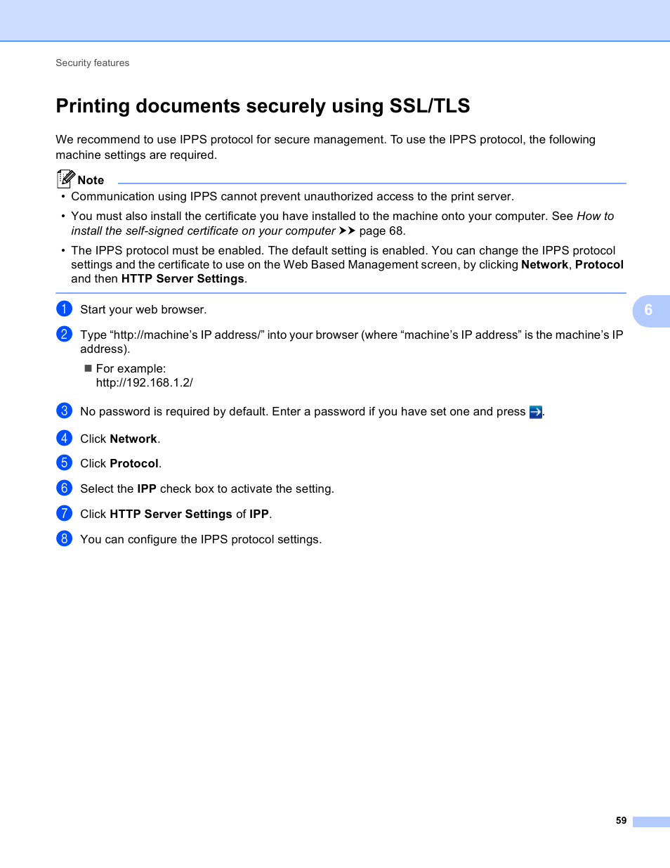 Printing documents securely using ssl/tls, Printing documents securely using ssl/tls uu | Brother HL-S7000DN User Manual | Page 65 / 117