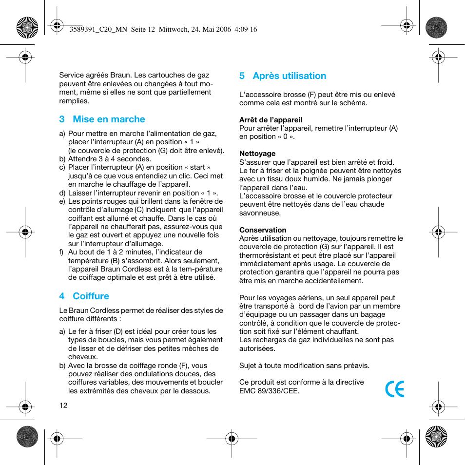 Braun C Club Cordless Styler User Manual | Page 11 / 45