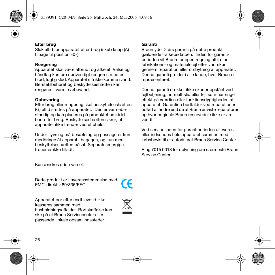 Braun C Club Cordless Styler User Manual | Page 25 / 45