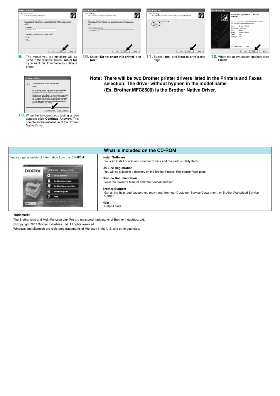 What is included on the cd-rom | Brother FAX-4750e User Manual | Page 3 / 3