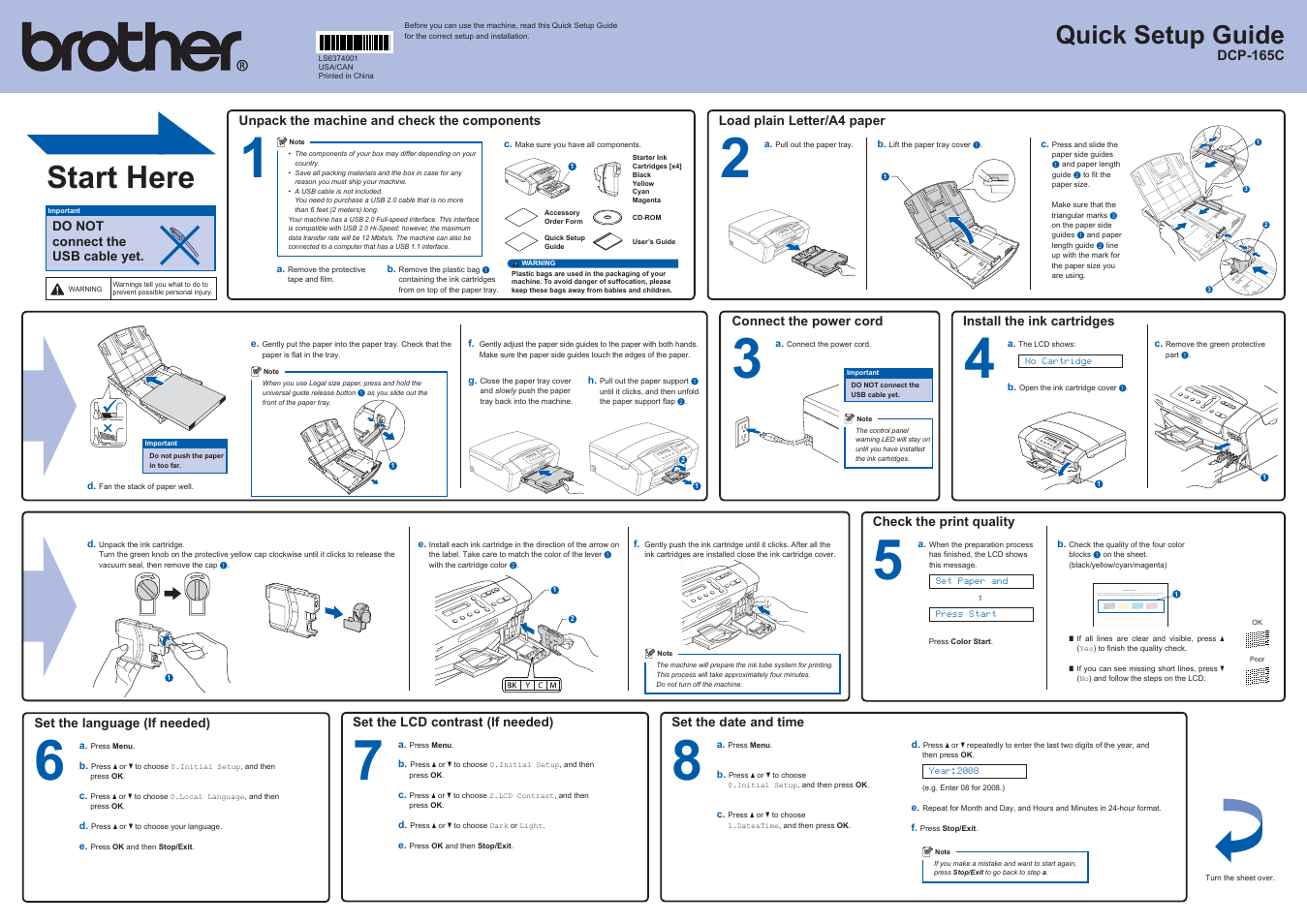 Brother DCP-165C User Manual | 2 pages