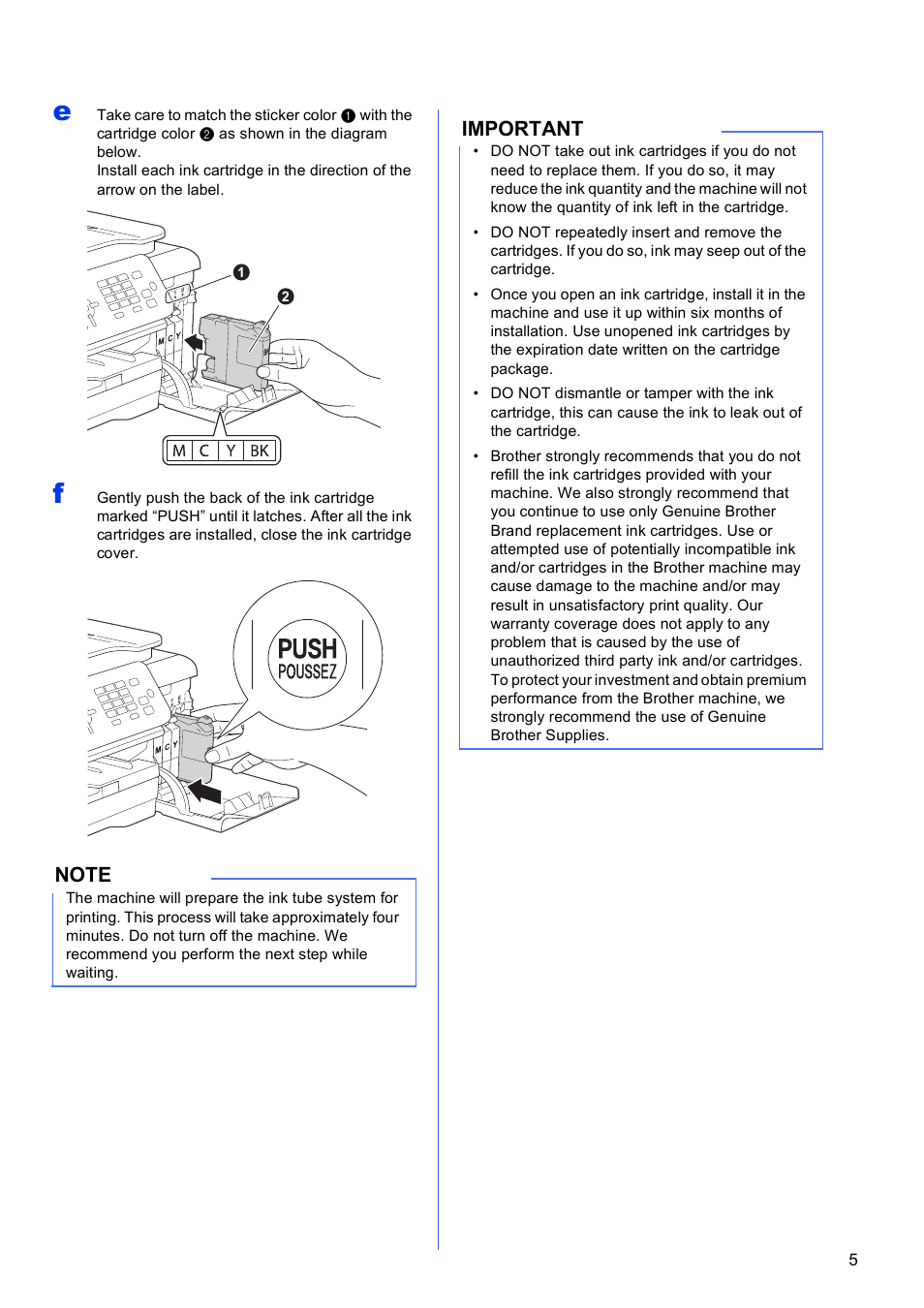 Important | Brother MFC-J470DW User Manual | Page 5 / 36