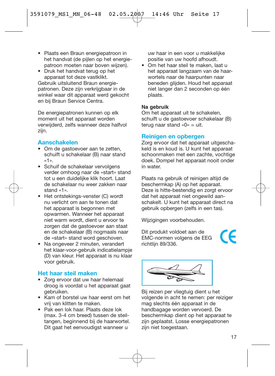Braun MS1 smoothliner cordless User Manual | Page 17 / 43
