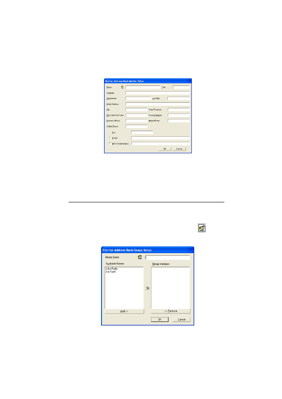 Setting up a group for broadcasting, Setting up a group for broadcasting -10 | Brother MFC 8220 User Manual | Page 156 / 176