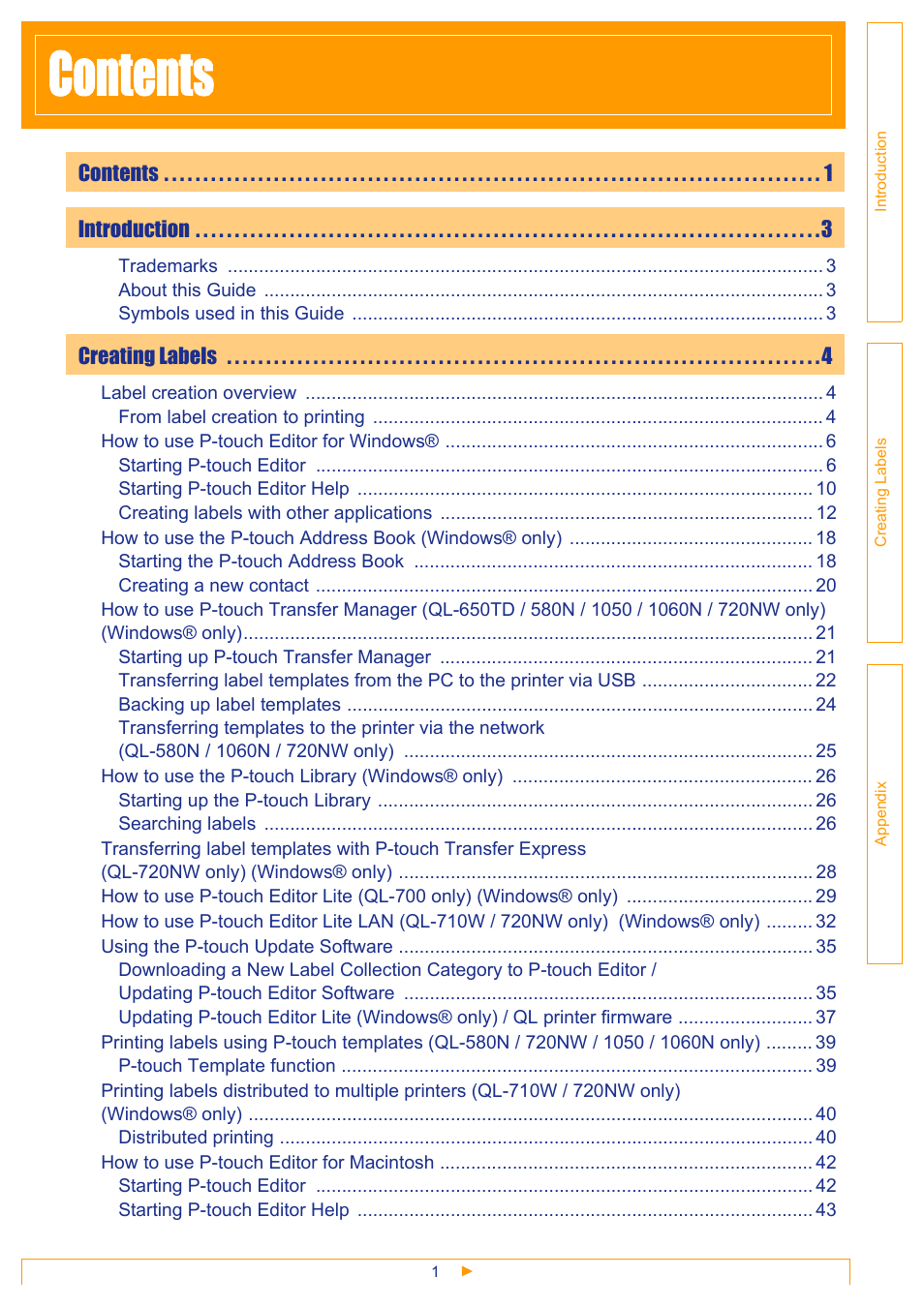 Brother QL-1060N User Manual | Page 2 / 48