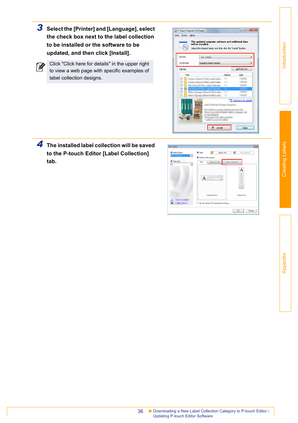D to step 3 | Brother QL-1060N User Manual | Page 37 / 48