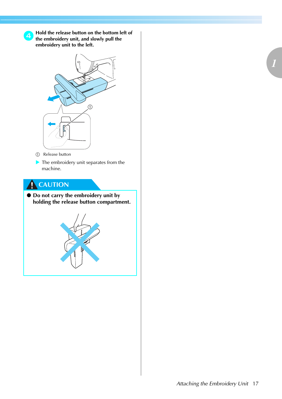 Caution | Brother PE-770 User Manual | Page 19 / 88