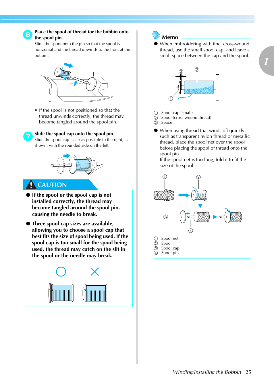 Caution | Brother PE-770 User Manual | Page 27 / 88