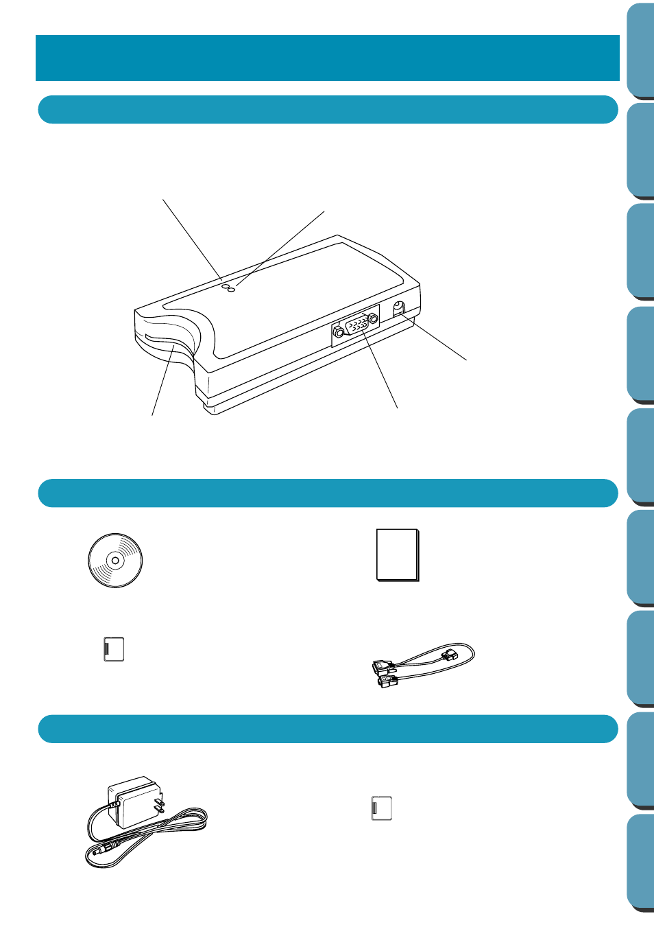 Before using, Principal parts, Accessories | Options, Ore using | Brother PE-DESIGN Ver.432 User Manual | Page 10 / 224