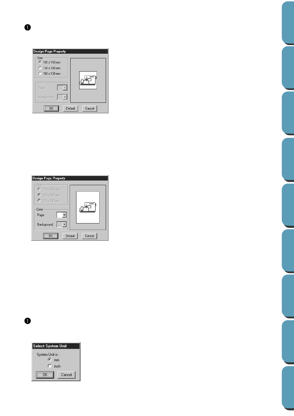 Select system unit | Brother PE-DESIGN Ver.432 User Manual | Page 103 / 224