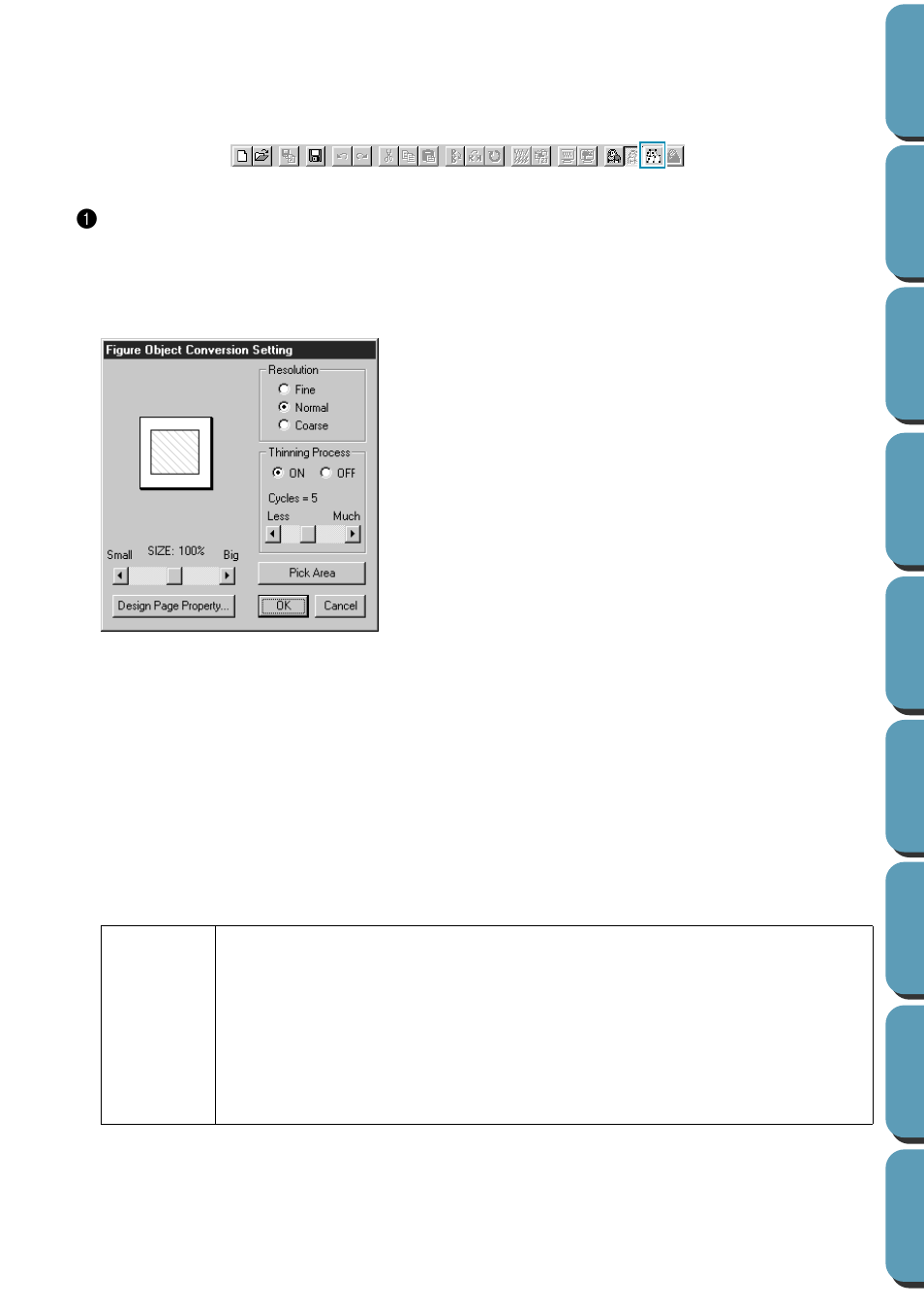 To figure handle, O figure handle” and “t, To figure handle” and “t | Brother PE-DESIGN Ver.432 User Manual | Page 106 / 224