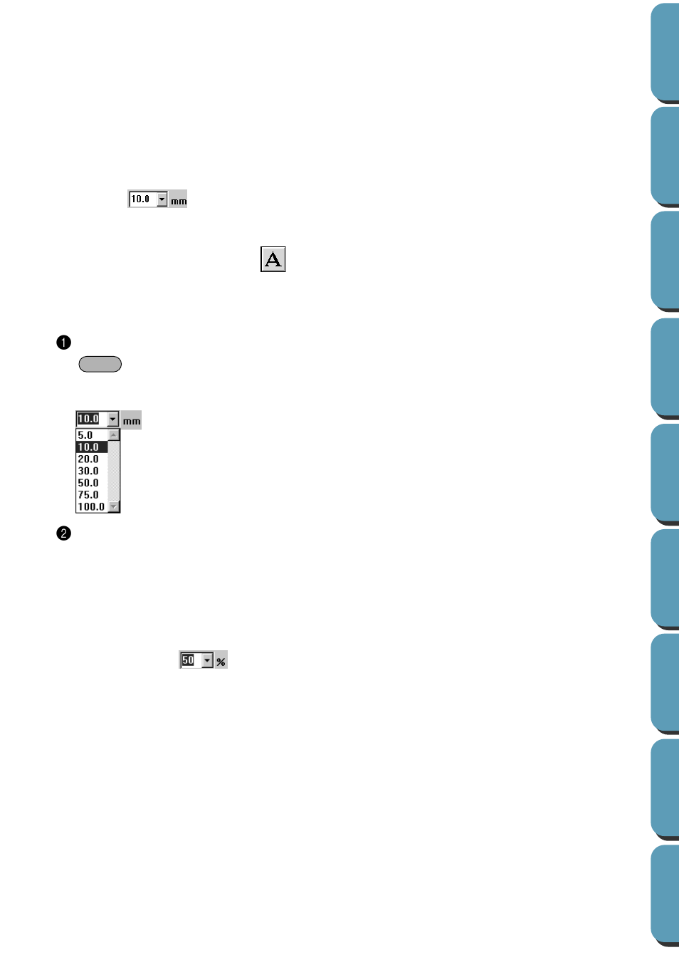 Text size, Transform level, Text size • transform level | Brother PE-DESIGN Ver.432 User Manual | Page 132 / 224