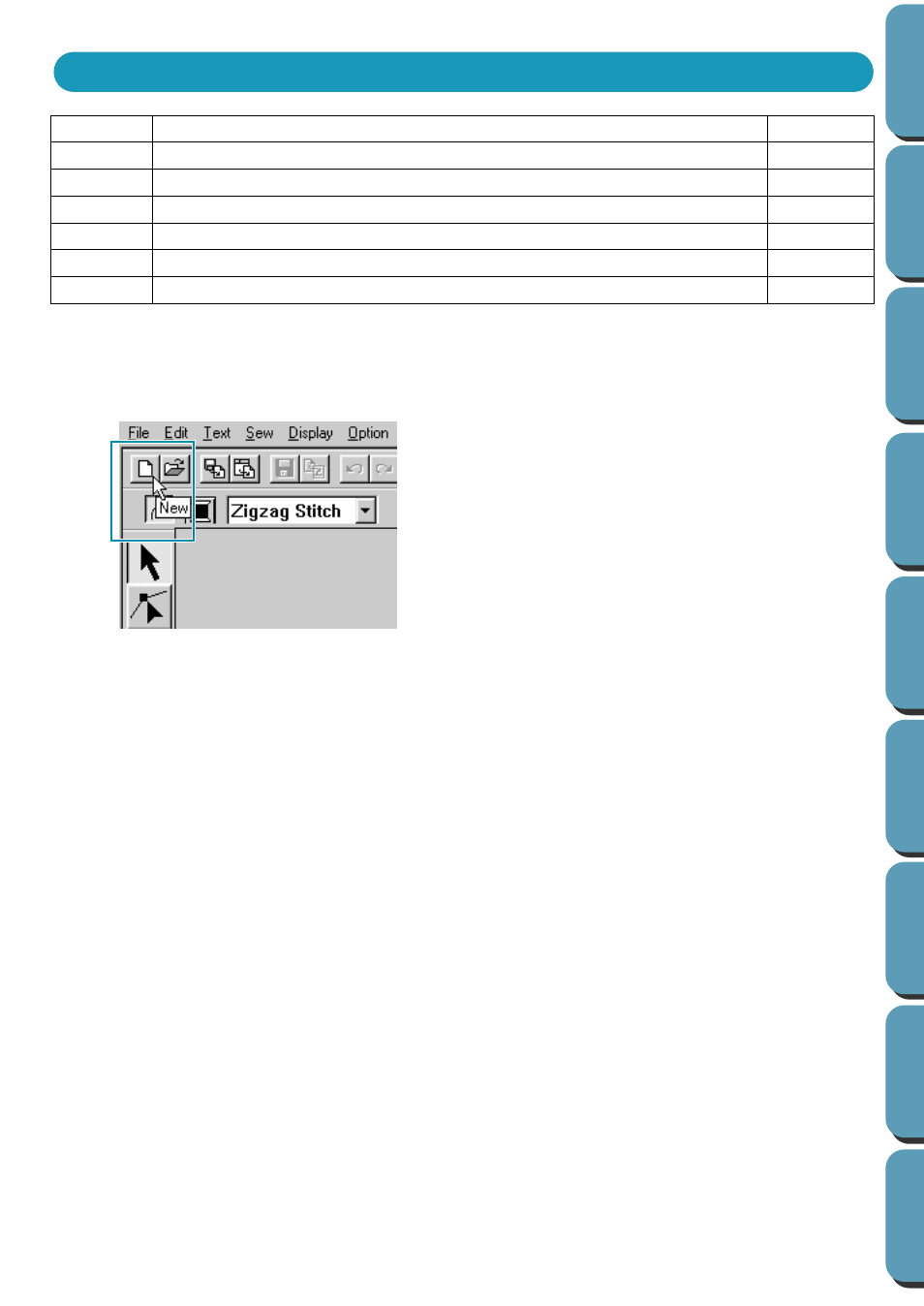 Using the menu bar and the toolbar | Brother PE-DESIGN Ver.432 User Manual | Page 139 / 224
