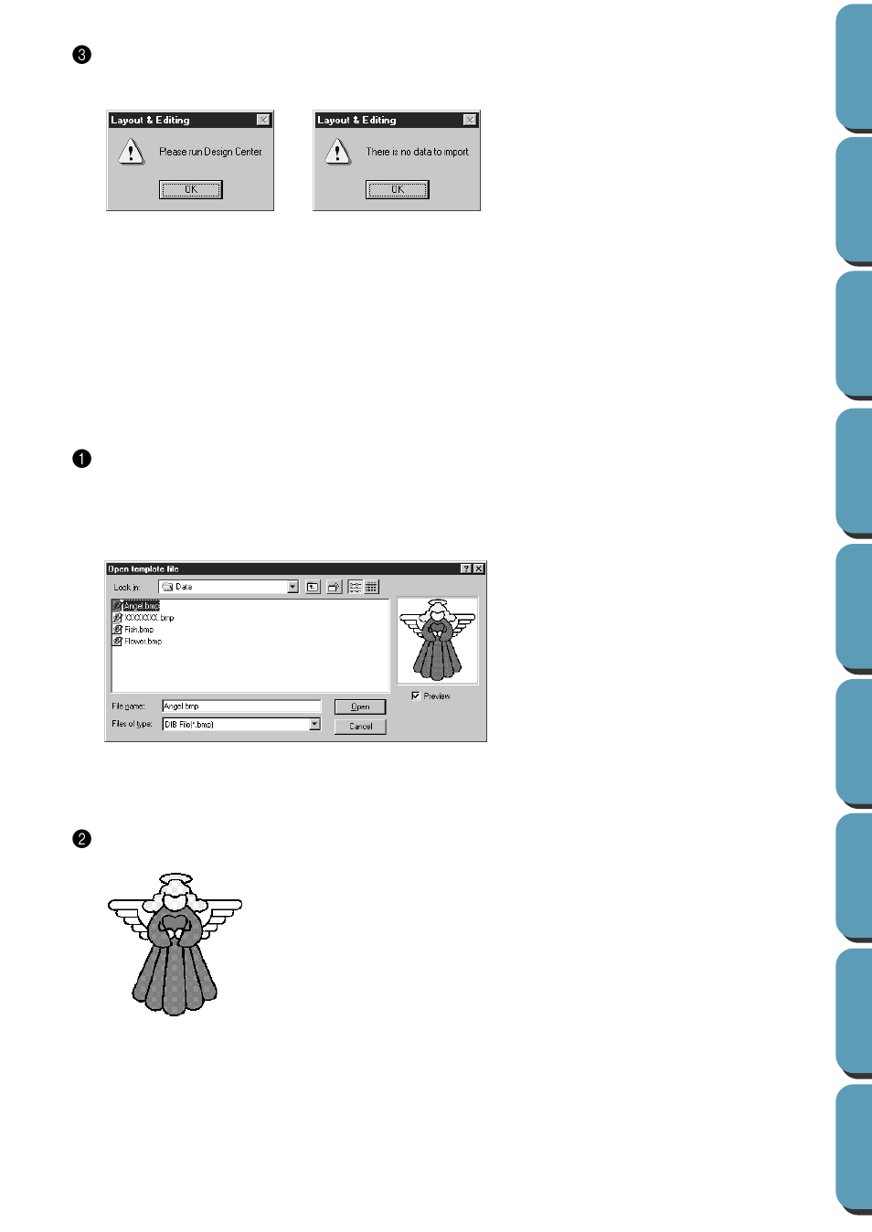 Template open | Brother PE-DESIGN Ver.432 User Manual | Page 145 / 224
