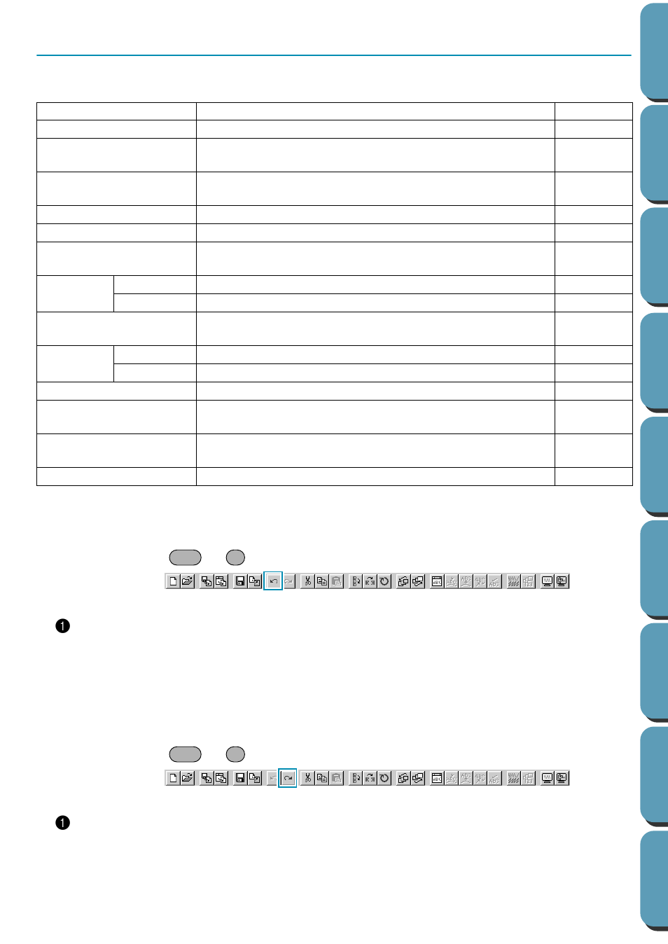 Edit menu, Undo, Redo | Undo • redo | Brother PE-DESIGN Ver.432 User Manual | Page 152 / 224