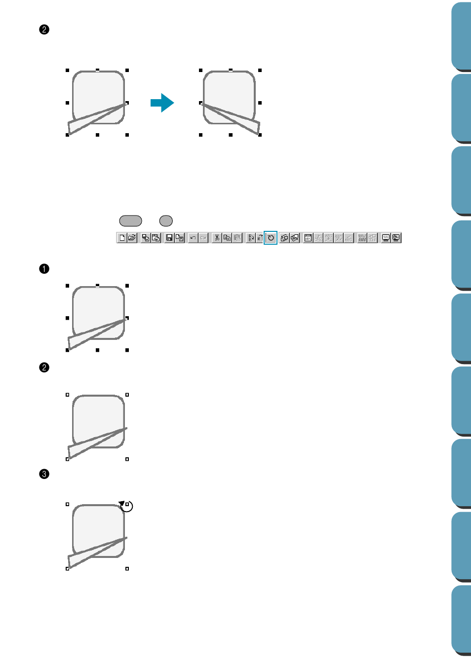 Rotate | Brother PE-DESIGN Ver.432 User Manual | Page 155 / 224