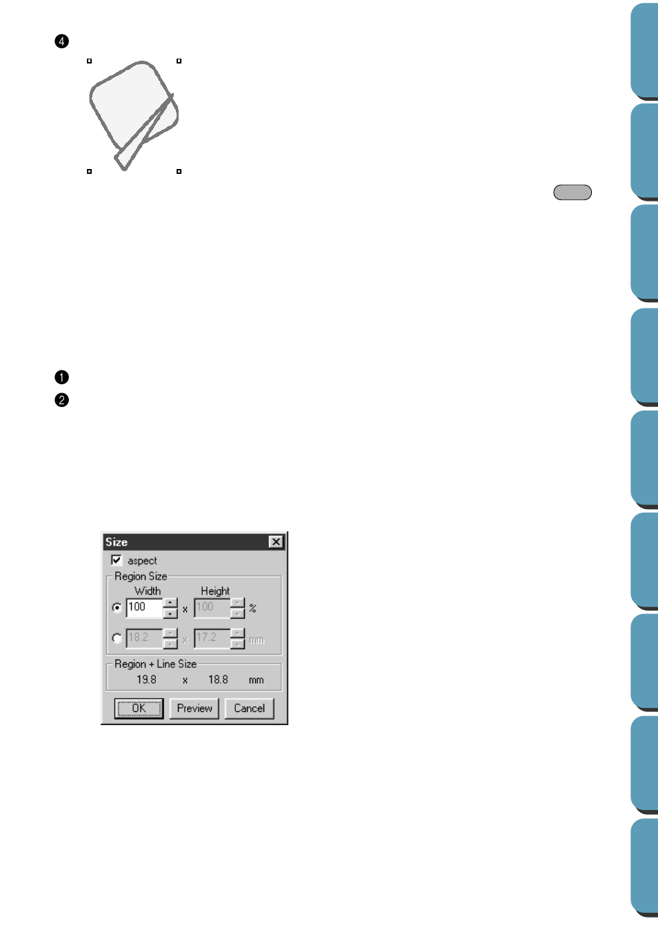 Numerical setting-size | Brother PE-DESIGN Ver.432 User Manual | Page 156 / 224