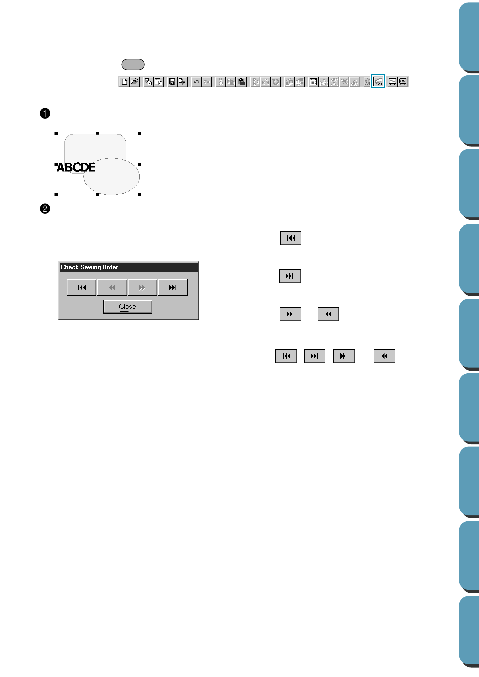 Check sewing order | Brother PE-DESIGN Ver.432 User Manual | Page 172 / 224