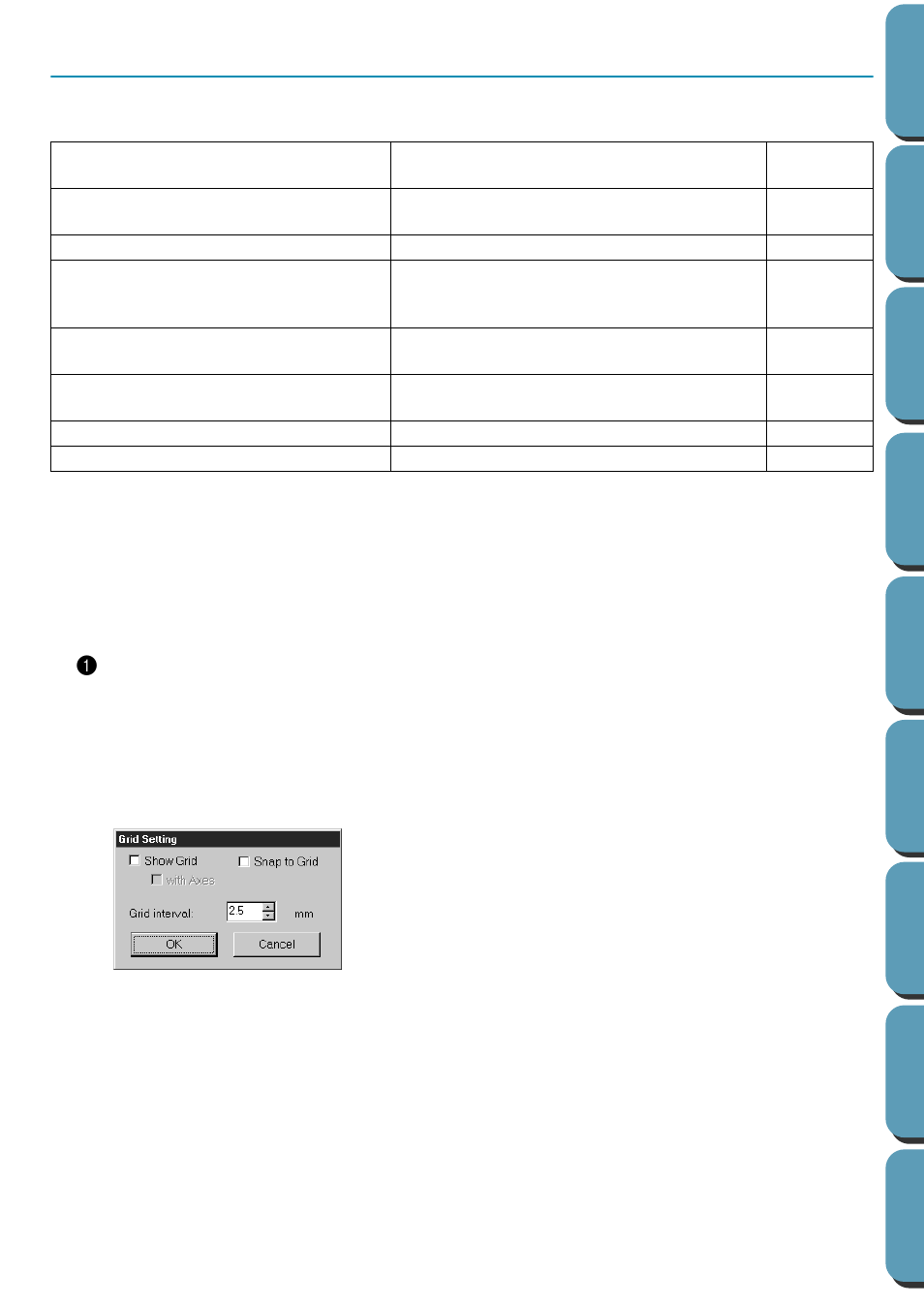 Display menu, Grid setup | Brother PE-DESIGN Ver.432 User Manual | Page 178 / 224