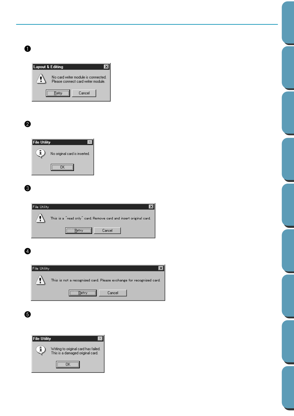 Error messages | Brother PE-DESIGN Ver.432 User Manual | Page 195 / 224