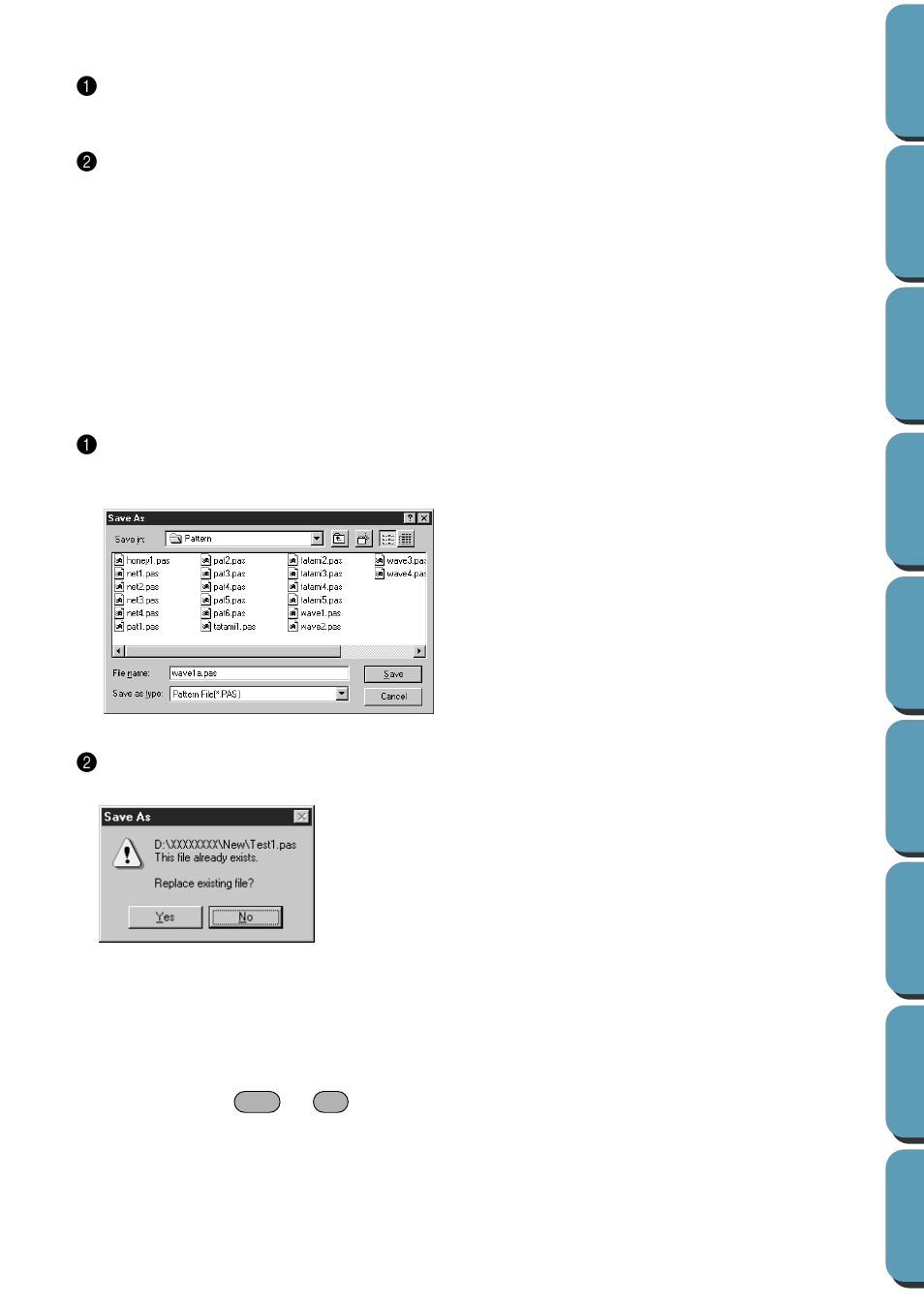 Save as, Exit, Save as • exit | Ve as” in this section | Brother PE-DESIGN Ver.432 User Manual | Page 206 / 224