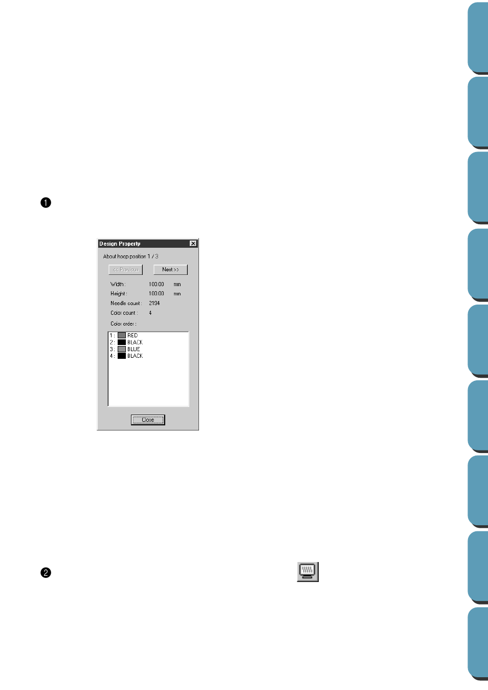 Check the data, Check the data 1 | Brother PE-DESIGN Ver.432 User Manual | Page 60 / 224